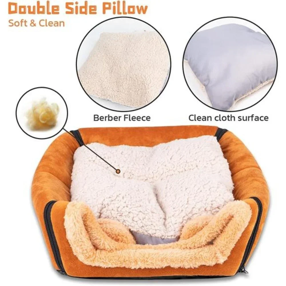 Pet Soft Guinea Pig Bed Rabbit Bed Cozy Guinea Pig Hideout House Bunny Hideout